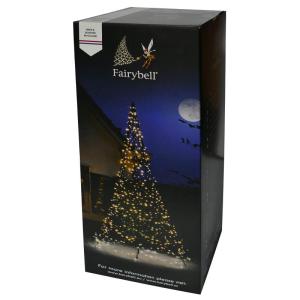 Led-kerstboom voor buiten, 4 meter, 640 leds, inclusief mast, warm wit