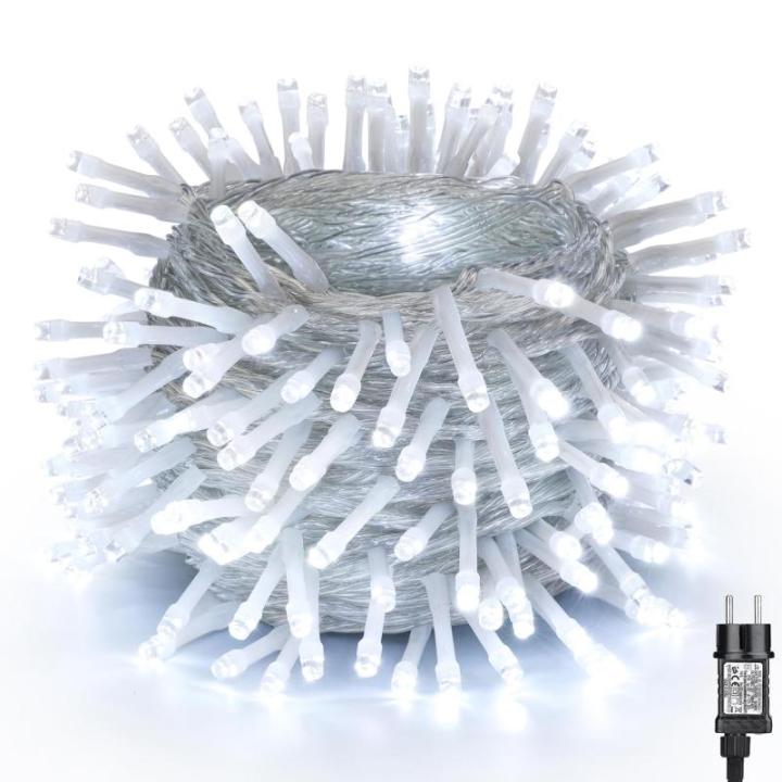 Kerstboomverlichting Wit, 20M 200 LED Lichtsnoer, Waterdicht Lichtketting, Kerstlichtsnoer, voor binnen en buiten, 8 verlichtingsmodi, Timerfuncties, Decoratie Kerstmis
