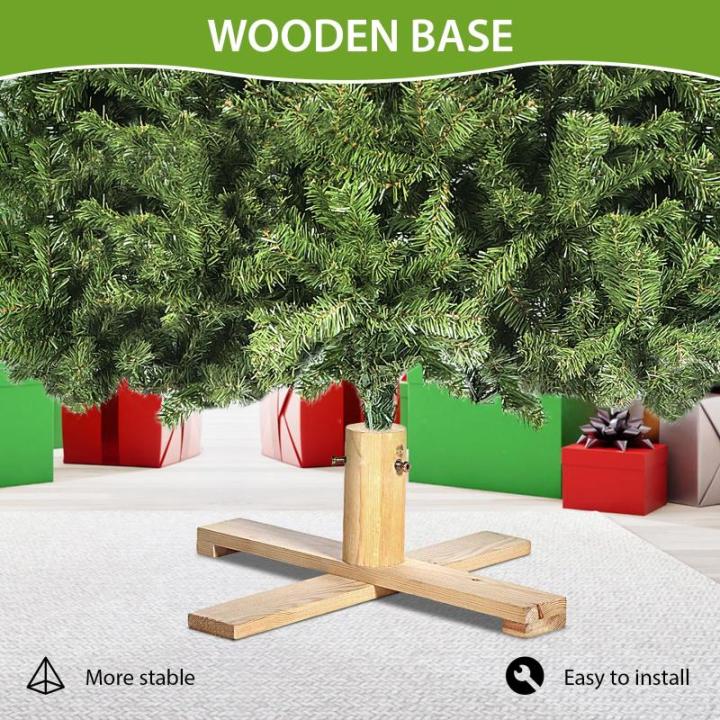 Pvc-kerstboom 210 cm, kunstkerstboom met 1346 takpunten, houten standaard en handschoenen inbegrepen, lifelike dennenboom voor binnen, patio, lobby, koffiewinkel, feestdecoratie (d