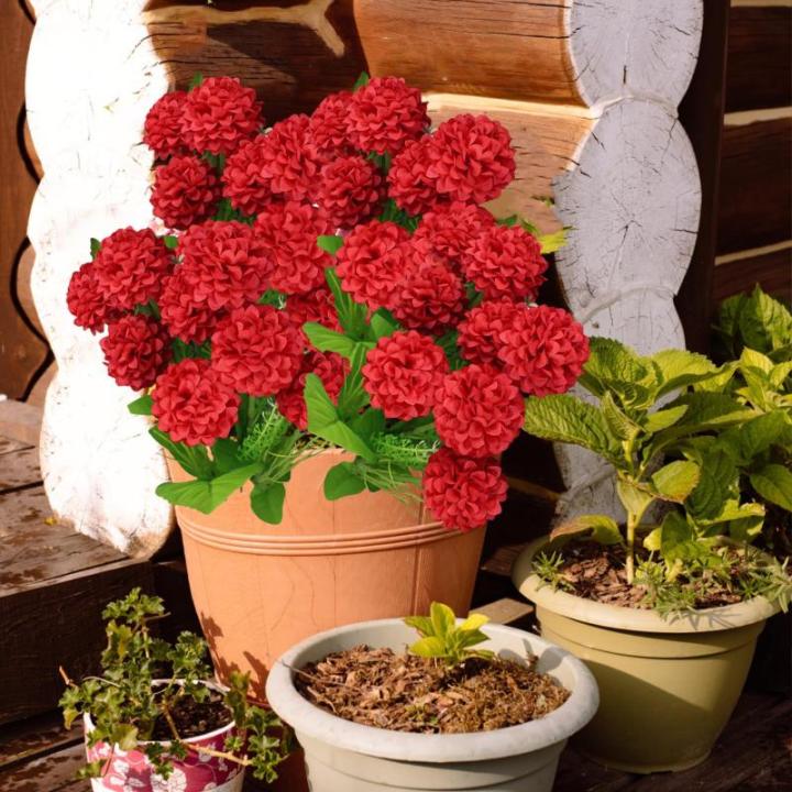 Kunst Blumen Kunstblume Hortensien Künstliche Blume Blumenstrauss Bouquet für Hochzeit Home Party Tisch Küche Büro Dekoration für Haus Garten Party 0509