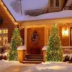 Kunstkerstboom met verlichting 210 cm dennenboom kunstgroen PVC, levensechte spuitgietelementen, edelspar snel op te bouwen, brandvertragend, incl. kerstboomstandaard (met led)