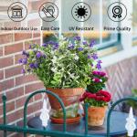 6Pcs Nep Planten Outdoor Plastic UV Bestand Kunstplanten Faux Bloem Planten Bulk Voor Indoor Outdoor Opknoping Planter Tuin Venster Doos Thuis Bruiloft Decor