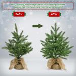 Mini-kunstkerstboom, 45 cm, kleine groene kerstboom, tafel, dennenboom, PE kerstboom voor kerstdecoratie
