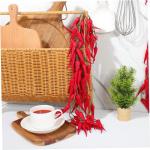 10 STK Chili-Pfeffer-Modelldekoration realistischer Pfeffer falsche Chilischote wandverkleidung Wand polsterung kunstpflanze Spielzeug Fenster-Chili-Anhänger Pfefferverzierung rot