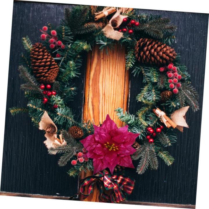 21 STK künstliche Blumen für Weihnachtsbaum gefälscht funkeln Hochzeitsdeko weihnachtsdeko kunstpflanze künstliche Pflanzen glitzernde weihnachtsblume Weihnachtsglitzerblumen S