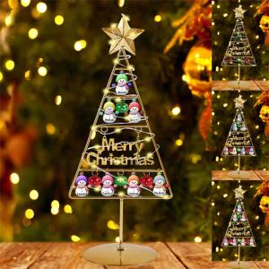 Gepersonaliseerde familienaam, kerstboom, kristal, boom met naam, metaal, Kerstmis, sneeuwpop, boom, familieboom, kerstdecoratie, cadeau voor familie, stijl 10-1