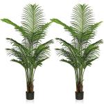 , grote kunstplant, 140 cm, kunstpalm, echt uitziende kunstboom, grote areca palm voor balon, slaapkamer, kantoor, tuin, bruiloft, feest, decoratie (2 stuks)