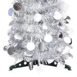 Künstlicher Pop-Up-Weihnachtsbaum Künstlicher Weihnachtsbaum Christbaum Tannenbaum Kunstbaum Weihnachten für Weihnachtsdeko Silber 180 cm PET
