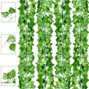 Kunstklimopslinger 2 meter, 12 stuks, , balkonplanten, decoratie, hangslinger, voor bruiloft, kantoor, keuken, tuin, feest, wanddecoratie