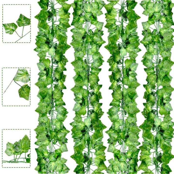 Kunstklimopslinger 2 meter, 12 stuks, , balkonplanten, decoratie, hangslinger, voor bruiloft, kantoor, keuken, tuin, feest, wanddecoratie