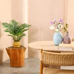 Areca Kunstpalm, 60 cm, in pot, kunstplant, tropisch, Hawaï, groen, voor slaapkamer, kantoor, tuin, bruiloft, party, decoratie (2 stuks)