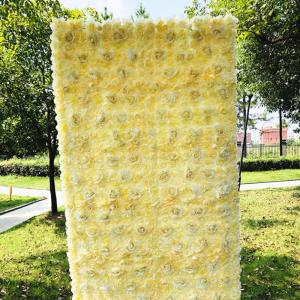 Künstliche Gelbe Rosenblumenwand Mit Einziehbaren Regalen, Künstliches Blumenwandset, Schauwand, Hochzeitsfeier, Hintergrund, Blumenreihenbild, Wanddekoration