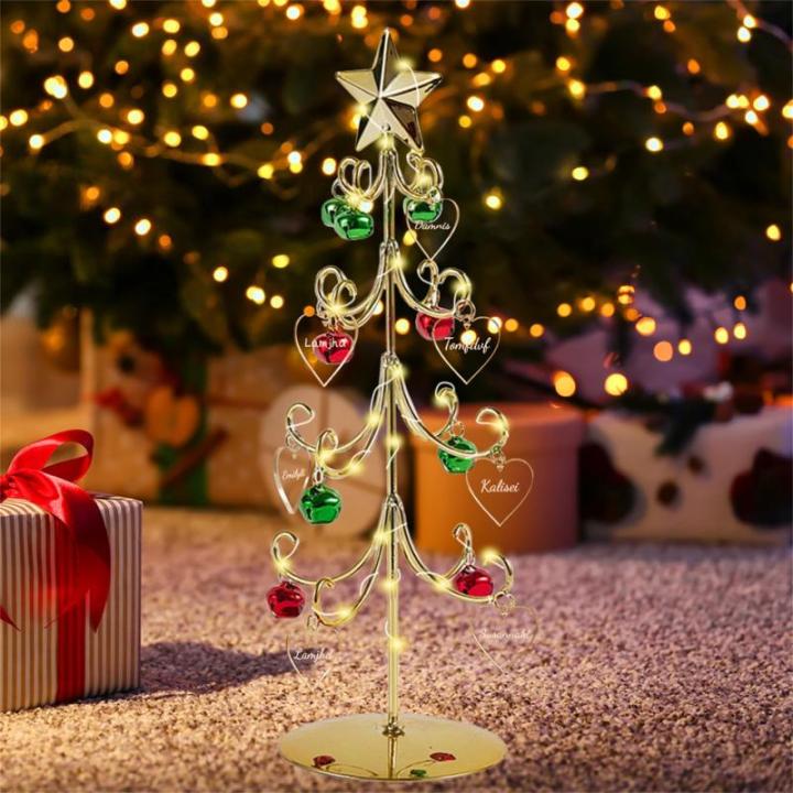 Gepersonaliseerde Sneeuwpop Familie Boom Kristal Boom met Naam Metalen Kerstboom Xmas Kristal Boom Verjaardag Kerst Decoratie Geschenken Stijl 4-1
