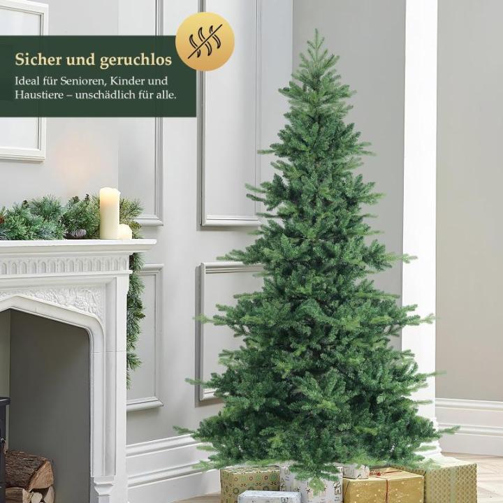 Kunstkerstboom, 180 cm, dennenboom, van kunstpvc en PE, klapscherm, diameter 115 cm, extra grote boomdiameter