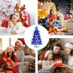 Glazen kerstversiering, tafelkerstboom, miniatuur kerstfiguur, verzamelaarskunst, glazen beeldje, tafelkerstboom, poppenhuis, miniatuur winterfiguren voor kerstdecoratie