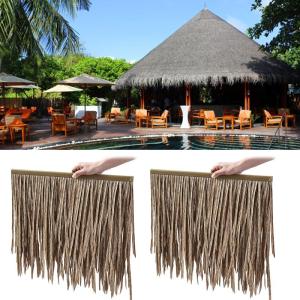 Simulations-Strohdach-Dach,Künstliche Mexikanische Palm-Strohdachziegel,Wasserdichtes Kunststoff-Strohdach für Tiki-Bar-Dachgärten,Terrassendeck-Pavillons (Größe: 20 Stück,Fa