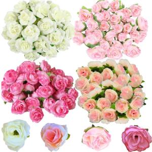 , bloemen, rozenkoppen, , kleine decoratie, voor bruiloft, feest, decoratie, knutselen, 100 stuks