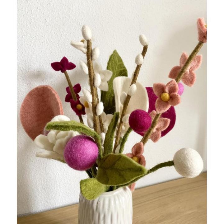 - Vilten bloemen boeket bloemen van vilt - boeket - Fair Trade - handgemaakt (bloemenmix)