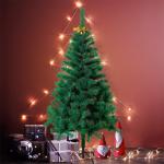 Pvc-kunstkerstboom, 150 cm, 300 takken, natuurgetrouw, kerstdecoratie, kerst, snel op te zetten, klapsysteem, moeilijk ontvlambaar en metalen standaard, groen