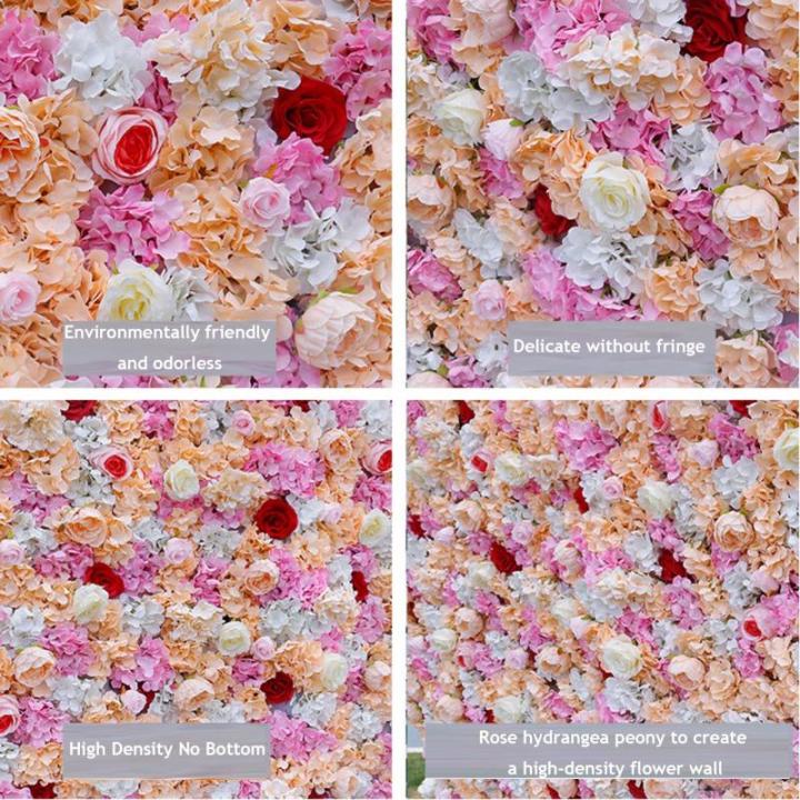 Hydrangea Rose Stil 5D Stoff Hintergrund Blumenwand, Künstliche Blumenwand Hintergrundwand, Verwendet Für Hochzeitsrequisiten, Hochzeitsarrangements, Fensterdekoration In Einkauf