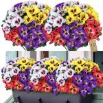 10 bundels kunstbloemen zoals echt balkon, kunstbloemen, buiten, uv-bestendig, weerbestendig, kunstbalkonplanten, balkonbloemen voor huis, vensterbank, bruiloft, decoratie (gemengd