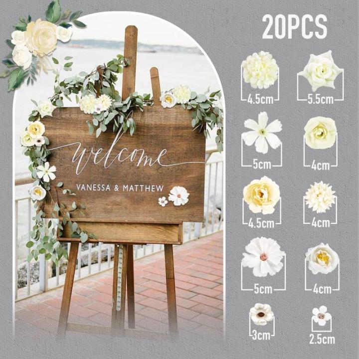 20 stuks bloemkoppen mini bloemkoppen voor bruiloft thuis knutselen scrapbooking decoratie