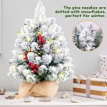 Kunstkerstboom (20-inch witte slanke kerstboom met verlichting)