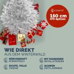 Kerstboom Kunstboom 350 Tips Metalen Voet 150 cm PVC Dichte Takken Kerstboom Wit