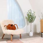 Eucalyptus Kunstplant, 120 cm, eucalyptus, decoratie voor binnen en buiten, moderne decoratie, , plastic planten in pot, voor thuis, slaapkamer, kantoor, tuin (2 stuks)