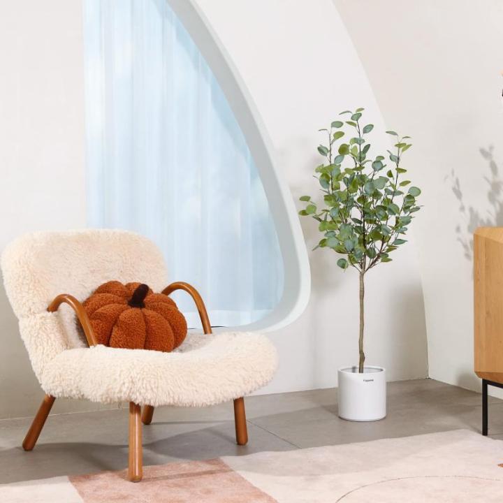 Eucalyptus Kunstplant, 120 cm, eucalyptus, decoratie voor binnen en buiten, moderne decoratie, , plastic planten in pot, voor thuis, slaapkamer, kantoor, tuin (2 stuks)