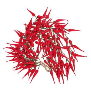 5st Chili-Pfeffer-modelldekoration Scharfe Chilischote Aufschäumen Falsches Scharfes Chili Künstliche Limetten Tischgirlande Gemüsespielzeug Vorgeben Tür Puzzle Spielen Rot Sch