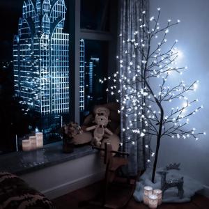 Led-lichtboom voor buiten, decoratieve boom, warm wit, koudwit, buitenverlichting, kerstboom