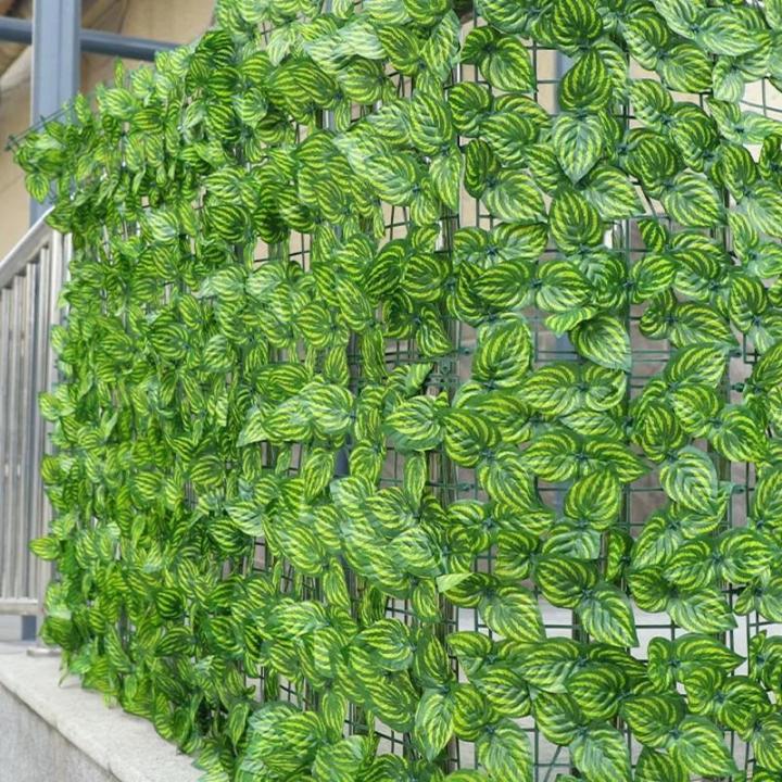 Kunstmatige klimop heggenmuur buiten privacy hek panelen voor huis tuin tuin balkon decoratie groen blad nepplanten 100x300 cm