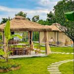 Künstliches Strohdach, Synthetisches Stroh, Gefälschtes Strohdach, Synthetische Palmgras-Rolle, Künstliche Mexikanische Strohrolle, Für Garten Ssonnenschirm Pergola Bar Deko(0.