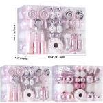 80-pack geassorteerde onbreekbare kerstbalversieringen set decoratieve Hangers met herbruikbaar handgeschenkpakket voor kerstboom