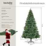 Kunstkerstboom, natuurgetrouwe spuitgiet- en pvc-naalden, flexibele kunstdennentakken, kunstkerstboom met metalen standaard, kerstdecoratie, 230 cm