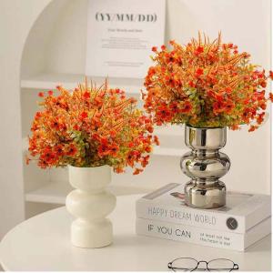 10 bundels kunstherfstbloemen, kunstherfstboeket, weerbestendig, herfst, balkonplanten, herfst, kunstbloemen als echte herfstdecoratie voor tuin, tafeldecoratie, woondecoratie