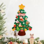 Filz-Weihnachtsbaum für Kinder,Filzbaum für Kinder zum Dekorieren - Weihnachtsbaum handgefertigte Lieferungen abnehmbare Ornamente - Kinder-Weihnachtsbaum, Weihnachtsbaum-Wandauf