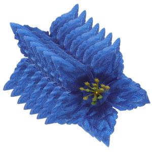 7st Künstliche Blumen Weihnachtskugeln Weihnachtsschmuck Aus Silbernem Weihnachtsstern Künstliche Weihnachtsblumenverzierung Weihnachtspicks Und Sprays Mini Mittelstücke Tür Sp