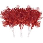 28 stuks kerst glitter bloemen bessen stelen kunstmatige kersttakken kerstboomversiering kunsttakken kerstboom plukken voor doe-het-zelf vakantie handwerk krans thuis decoratie (ro