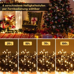 Lichtketting in wit, 80 meter lang