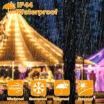 Fairy Lights voor buiten, 30 m, 300 leds, voor binnen en buiten, kerstboom, 8 modi, IP44 waterdicht, met timer, voor Kerstmis, binnen, buiten, tuin, feest
