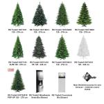 23005 Kunstkerstboom PE/PVC (Ø ca. 92 cm) met 644 punten en snel op te zetten klapscherm, natuurgetrouwe spuitgietelementen, dennenboom incl. metalen standaard
