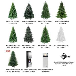 23005 180 cm kunstkerstboom PE/PVC (Ø ca. 122 cm) met 1422 punten, snel op te bouwen klapscherm, natuurgetrouwe spuitgietelementen, dennenboom incl. metalen standaard
