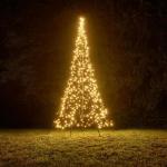 Led-kerstboom voor buiten, 4 meter, 640 leds, inclusief mast, warm wit met twinkle