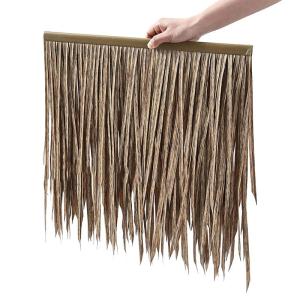 Gesimuleerd strodak, weerbestendig, kunststof, kunsttegels, dus 10 jaar levensduur, 50 cm x 50 cm, voor Tiki-bar, daktuinen, terras, paviljoenen, terras, parasol (maat: 15 stuks, k