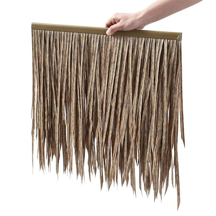 Gesimuleerd strodak, weerbestendig, kunststof, kunsttegels, dus 10 jaar levensduur, 50 cm x 50 cm, voor Tiki-bar, daktuinen, terras, paviljoenen, terras, parasol (maat: 15 stuks, k
