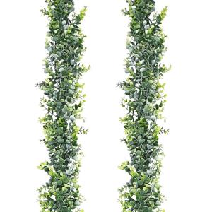 Zweierpack Eukalyptus Girland, Fake Efeu Realistisch, Schön Und Praktisch, Pflanz deko Kann Zum Dekorieren Von Schränken, Kaminen, Hochzeitsfeiern Verwendet Werden, (178cm)