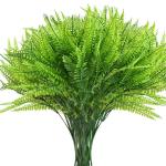 12 stuks kunstvaren, , varenplanten, decoratieve planten, varen, zoals echt groen, voor tafeldecoratie, tuin, vaas, decoratie