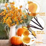 6 eucalyptus decoratieve kunstherfstbladeren takken, kunstbloemen herfstbloemen herfstbloemen kunstbladeren, herfsttakken herfstbladeren decoratieve takken geel voor herfstdecorati